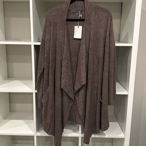 New Barefoot Dreams Island Wrap Cardigan Cozy Chic Lite Women’s Cocoa Brown L/XL